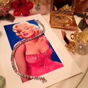 VTG 925 STERLING MULTI-GEMSTONE TENNIS BRACELET 7"